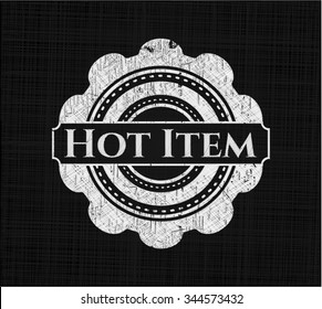 Emblema de pizarra de artículos calientes