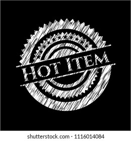 Hot Item with chalkboard texture