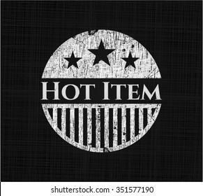 Hot Item with chalkboard texture