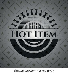 Hot Item dark badge. Vector Illustration. Detailed.