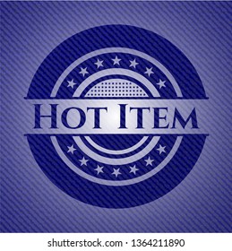 Hot Item emblem with jean texture