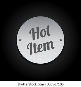 hot item glossy badge label theme