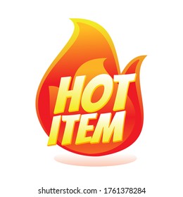 Hot Item Icon. Hot Sale. Hot Product. Vibranst Style Vector Illustration