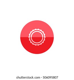 Hot item label icon in flat color circle style. Shopping discount sale