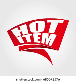Hot item labels banners