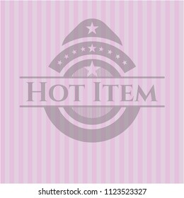  Hot Item retro style pink emblem