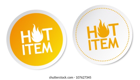 Hot item stickers