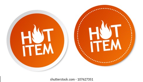 Hot item stickers