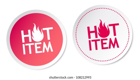 Hot item stickers