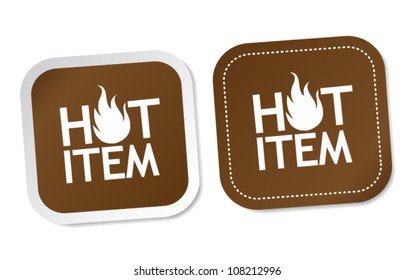 Hot item stickers