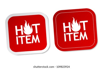 Hot item stickers
