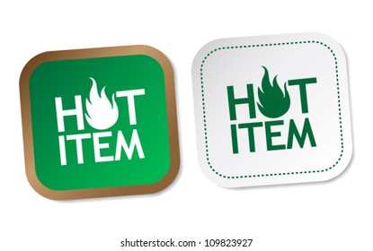 Hot item stickers