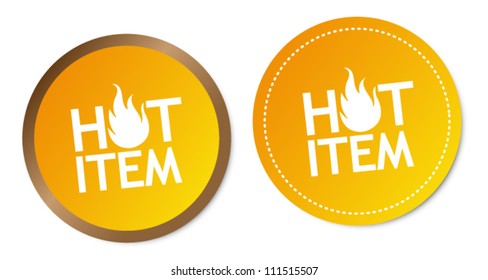 Hot item stickers