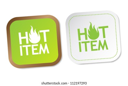 Hot item stickers