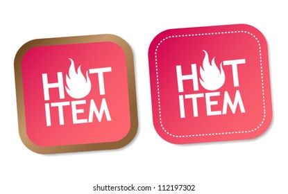 Hot item stickers