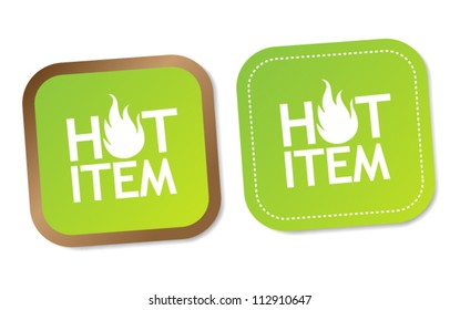 Hot item stickers