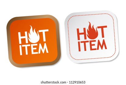 Hot item stickers