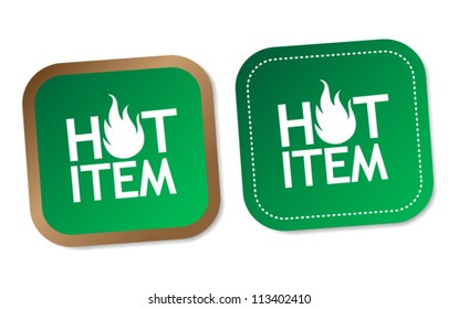 Hot item stickers