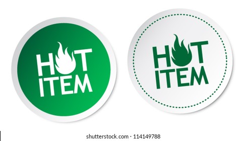 Hot item stickers
