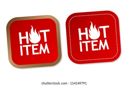Hot item stickers