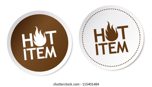 Hot item stickers
