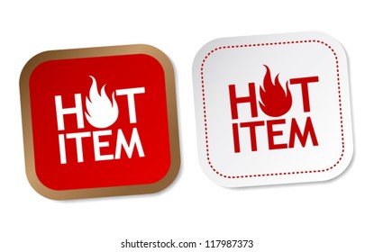 Hot item stickers