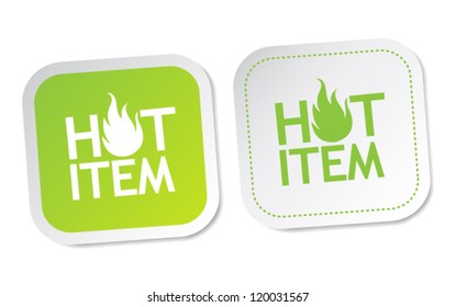 Hot item stickers