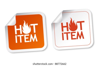Hot item stickers
