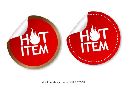 Hot item stickers