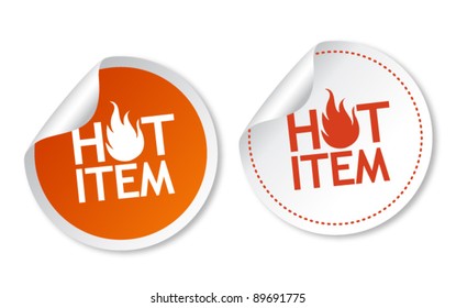 Hot item stickers