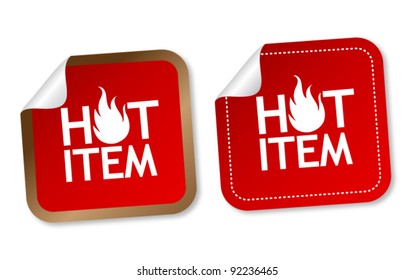 Hot item stickers