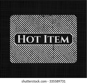 Hot Item written with chalkboard texture