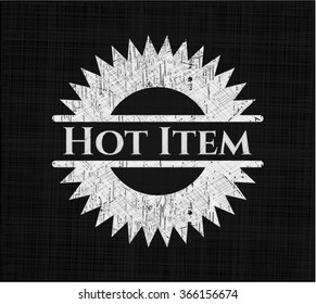 Hot Item written with chalkboard texture