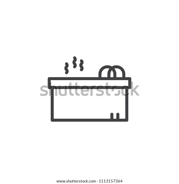 Hot Jacuzzi Tub Outline Icon Linear Stock Vector (Royalty Free) 1113157364