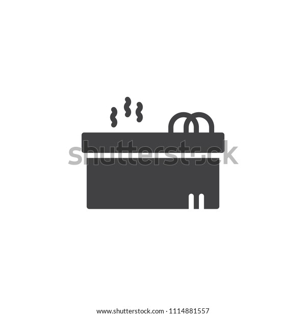 Hot Jacuzzi Tub Vector Icon Filled Stock Vector (Royalty Free) 1114881557