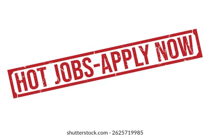 HOT JOBS-APPLY NOW rubber stamp on white background. HOT JOBS-APPLY NOW Stamp.