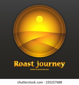 hot journey. logo. template. Vector illustration