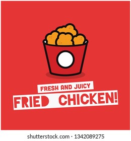 Hot and juicy fried chicken