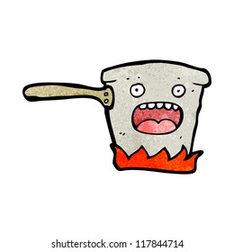 caricatura de pan de cocina caliente