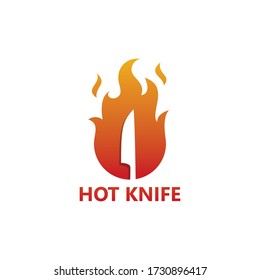 Hot Knife Logo Template Design