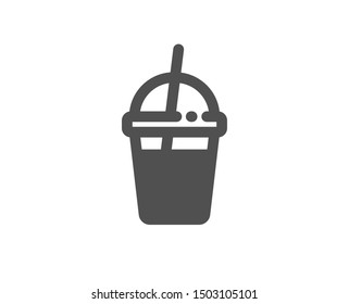 Hot latte, milkshake sign. Coffee cocktail icon. Tea drink mug symbol. Classic flat style. Simple coffee cocktail icon. Vector