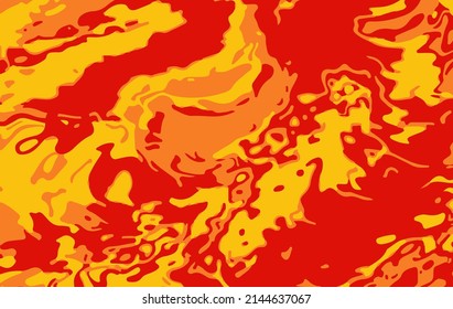 Fondo de lava caliente, diseño creativo de comida picante