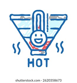 hot leads doodle icon sketch vector. hot leads sign. isolated symbol illustration