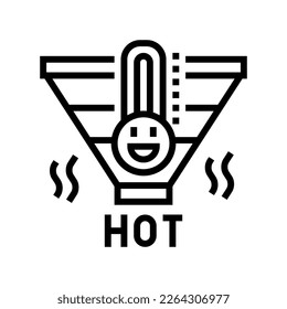 vector de icono de línea de acceso directo. señal de pistas calientes. símbolo de contorno aislado ilustración negra