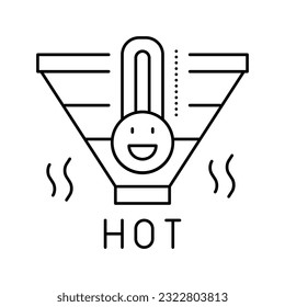 vector de icono de línea de acceso directo. señal de pistas calientes. símbolo de contorno aislado ilustración negra