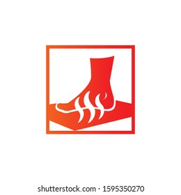 Hot leg Massage carpet vector symbol	
