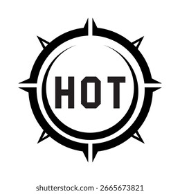 Diseño de letra CALIENTE. Diseño de logotipo de tecnología de letras calientes sobre un fondo blanco. Diseño de logo HOT Monogram para un emprendedor y negocio.
