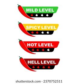 hot level element ilustration with chili icon