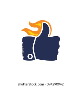 hot like - fire thumb up sign