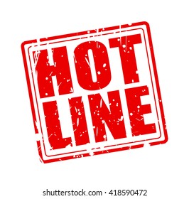 HOT LINE red stamp text on white